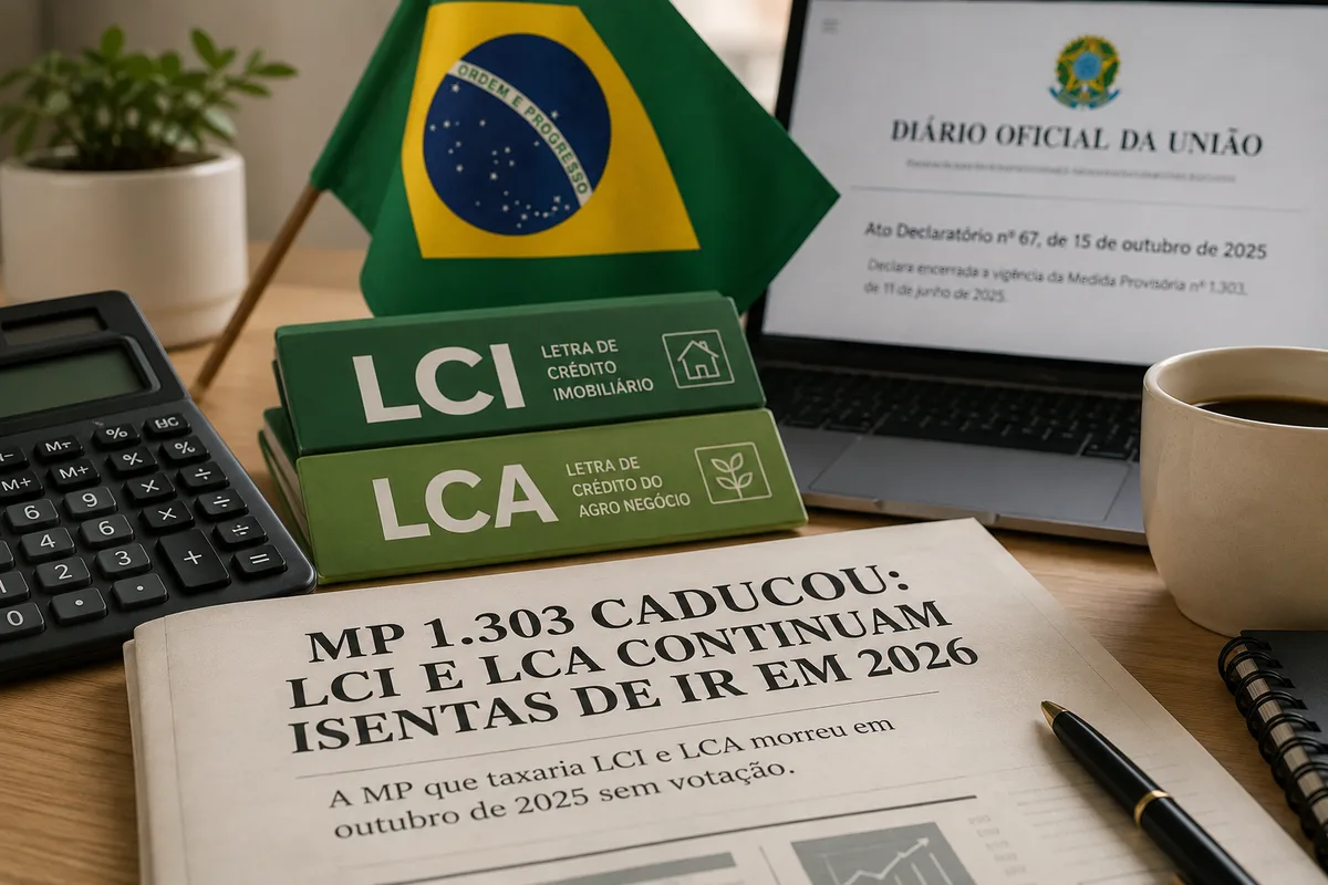 MP 1.303 caducou: LCI e LCA continuam isentas de IR em 2026